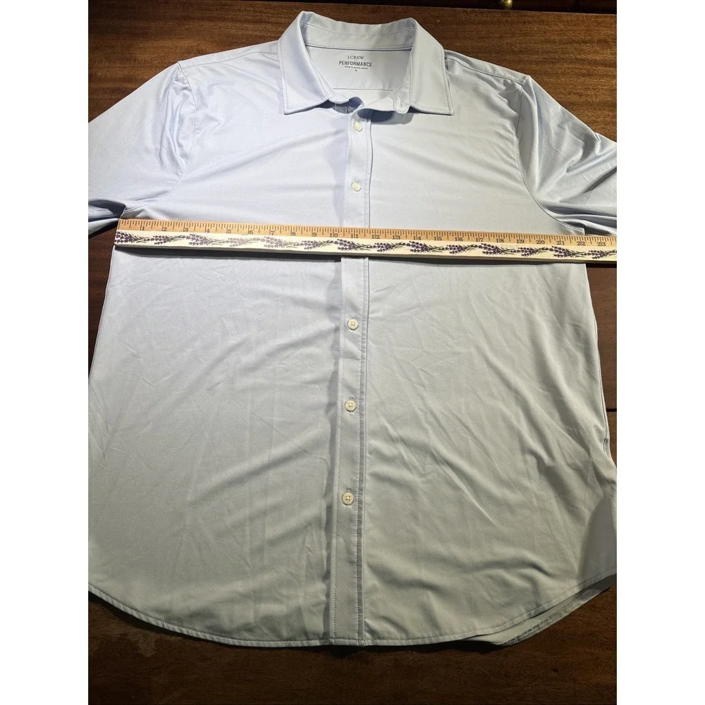 Lot Of 2 J Crew Shirt Mens Large Blue performance Oxford Lightweight Stretch - Picture 4 of 10